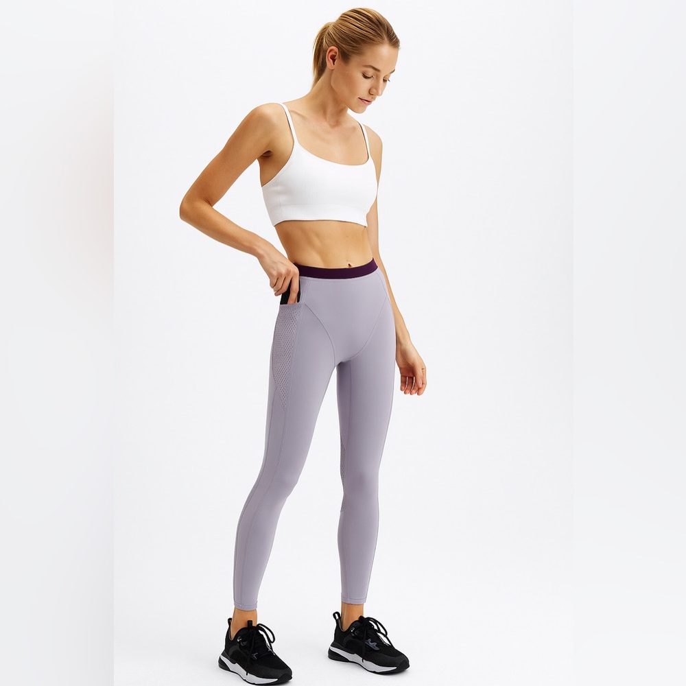 NWT Fabletics Motion365 7/8 Moisture Wicking Purple Leggings Size XL